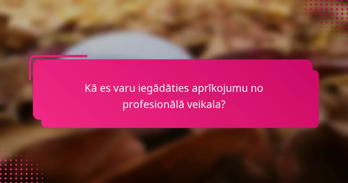 Kā es varu iegādāties aprīkojumu no profesionālā veikala?